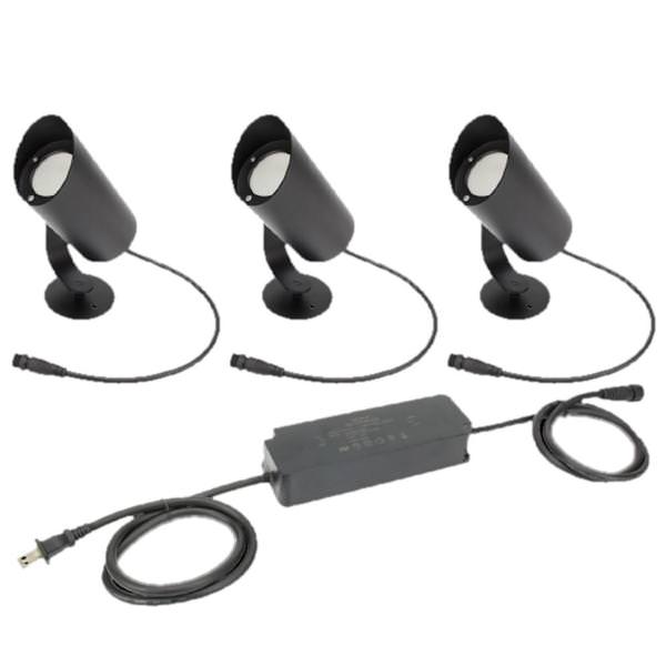 10 watt 120/277 volt RGBTW Black Spektrum+ Smart Flood (3 Pack)